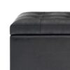 Cosmopolitan - Storage Ottoman - Distressed Black - Image 6