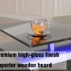 Large TV Cabinet With Fireplace Can Heating Change Color 9 Models 8 Levels Have LED Light - Black - Image 7