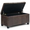 Dover - Storage Ottoman Bench - Distressed Brown - Image 2