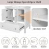 Bathroom Vanity Base Only, Solid Wood Frame, Bathroom Storage Cabinet With Doors And Drawers - White - Image 8