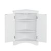 Triangle Bathroom Storage Cabinet With Adjustable Shelves, Freestanding Floor Cabinet For Home Kitchen - White - Image 15
