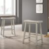 Alonzo - 17.5" Backless Ergonomic Counter Height Stool (Set of 2) - Light Gray - Image 4