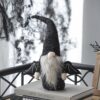 Gnome With Wings Decor, For Halloween Decor - Black White - Image 8