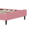 Twin Size Lovely Crown Fantasy Leather Princess Bed With Tufted Headboard - Pink / Cream - Image 9
