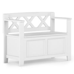 Amherst - Small Entryway Storage Bench - White