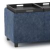 Avalon - Storage Ottoman - Denim Blue - Image 6