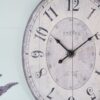 Antique Oval Wall Clock, Traditional Vintage Home Decor Clock - Ivory - Image 7