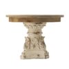 Cake Stand, Wood Cake Plate With Magnesium Base - Cream / Brown - Image 2