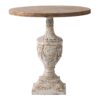 Antique Round Wood Table - Antique White / Gray - Image 2