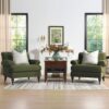 Alana Lawson - Accent Arm Chair Casters - Olive Green - Image 10