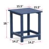 Folding Outdoor Adirondack Chair (Set of 2) And Table Set, Hdpe All-Weather Folding Fire Pit Chair, Ergonomic Design Patio Lawn Chair For Outside Deck Garden Backyardf Balcony - Navy Blue - Image 14