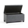 Dover - Storage Ottoman Bench - Stone Gray - Image 3