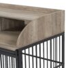 44'' Heavy Duty Large Dog Crate Furniture For Large Medium Dog With Lockable Wheels, Wooden Dog Crate Dog Kennel, End Table Crate With Double Layer Storage - Gray - Image 14