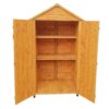 Wooden Shed Natural For Backyard Garden Big Spire Tool Storage - Natural - Image 9