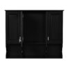 Wall Mounted Bathroom Medicine Cabinet, Modern Bathroom Wall Cabinet With Mirror, Mirror Cabinet With Open Shelves - Black - Image 12