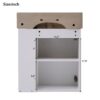 Modern Floating Bathroom Vanity With Ceramic Basin Perfect For Small Bathrooms, Right Side Storage - White - Image 16