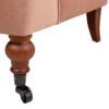 Alana Lawson - Accent Arm Chair Casters - Peach Orange - Image 8