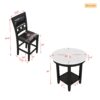 5 Piece Counter Height Dining Round Table Set With One Faux Marble Top Dining Table And Four Pu-Leather Chairs - Dark Espresso - Image 10