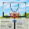 Portable Basketball Hoop Basketball System 8-10Ft Height Adjustable For Youth Adults LED Basketball Hoop Lights, Colorful Lights, Waterproof, Super Bright To Play At Night Outdoors, Good Gift For Kids - Black - Image 5