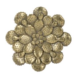 Resin Succulent Wall Plaque - Gold