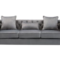 Lorreto - Velvet Sofa - Gray