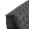 Mary - Velvet Tufted Chaise With 1 Accent Pillow - Dark Gray - Image 2