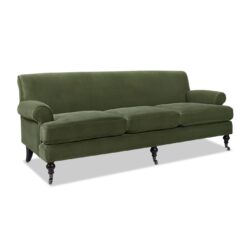 Alana Lawson - Three Cushion Tightback Sofa - Olive Green