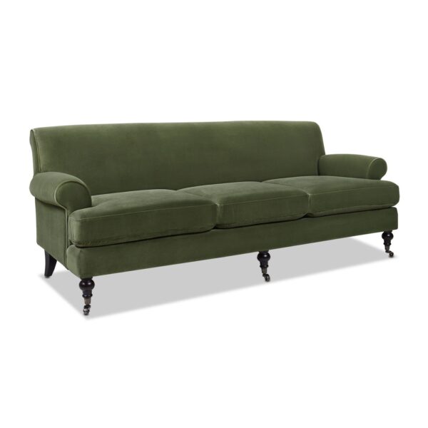 Alana Lawson - Three Cushion Tightback Sofa - Olive Green