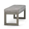 Casey - Ottoman Bench - Distressed Gray Taupe - Image 3