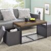 Murph - Wood Grain 3 Piece Coffee Table (Set of 3) - Weathered Oak - Image 5