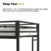 Adam - Twin Loft Bunk Bed With Cinnamon Wood Desk And Closet Rod - Black - Image 4