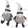 Sitting Gnome With Hat Spider, For Halloween Decor (Set of 2) - Black White - Image 15