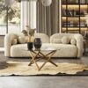 Donna - Japandi Style Boucle Sofa - Cream / Ivory - Image 4