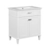 Bathroom Vanity With Ceramic Basin, Soft Close Door And Adjustable Shelves - White - Image 15