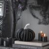 Halloween Pumpkin Decor Set, For Holiday Halloween Decoration (Set of 6) - Black / White - Image 13