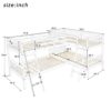 Twin L-Shaped Bunk Bed With Ladder - White - Image 8