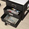Adjustable Drafting Drawing Table With Stool And 3 Drawers - White / Black - Image 5