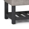 Cosmopolitan - Storage Ottoman Bench With Open Bottom - Distressed Gray Taupe - Image 5