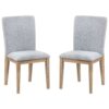 Caspian - 5 Piece Round Dining Table Set With Chairs - Oak - Image 6