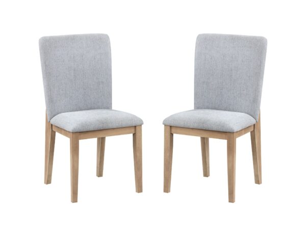 Caspian - Linen And Oak Finish Dining Chair (Set of 2) - Gray