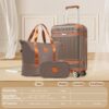 Hardshell Luggage Sets 3 Piece Carry - On Suitcase Double Spinner Wheels With Tsa Lock - Coppery - Image 8