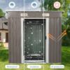 Outdoor Metal Storage Shed - Dark Gray - Image 3
