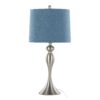Ashland - Contemporary Table Lamp (Set of 2) - Nickel / Moroccan Blue Slub - Image 2