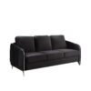 Hathaway - Velvet Fabric Sofa, Loveseat Living Room (Set of 2) - Black - Image 2