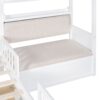 Twin Size House Bed With Sofa, Kids Platform Bed With 2 Drawers And Storage Shelf - White - Image 8