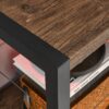 Electric Fireplace Media TV Stand With Sync Colorful LED Lights - Reclaimed Barnwood - Image 10