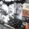 Halloween Pumpkin Decor Set, For Holiday Halloween Decoration (Set of 6) - Black / White - Image 11