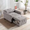 Hannah - Woven Convertible Armchair - Gray - Image 9