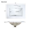 Modern Wall-Mounted Bathroom Vanity With 2 Drawers, Ideal For Small Bathrooms - Green - Image 13