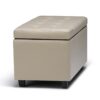 Cosmopolitan - Storage Ottoman - Satin Cream - Image 3